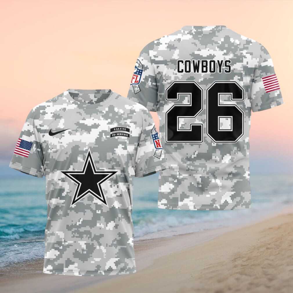 Dallas Cowboys Camo Salute to Service Football Shirt
