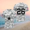 Dallas Cowboys Camo Salute to Service Football Shirt