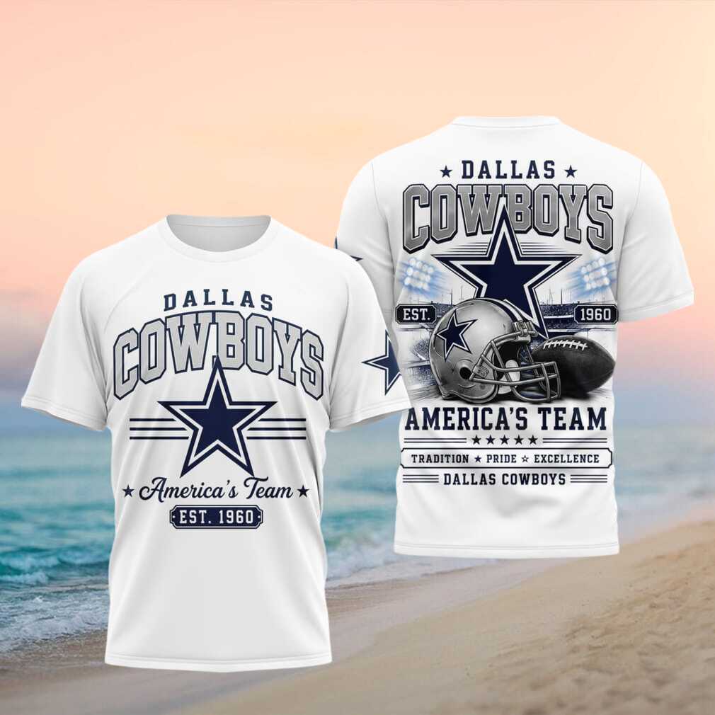 Dallas Cowboys Football Helmet Stadium America Team Shirt