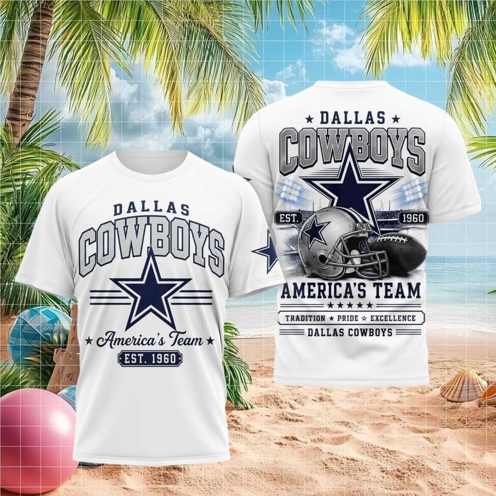 Dallas Cowboys Football Helmet Stadium America Team Shirt