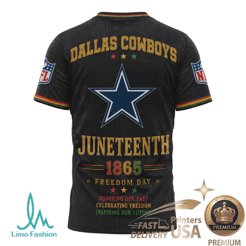 Dallas Cowboys Juneteenth 1865 Freedom Day Black History T Shirt - Limotees LLC