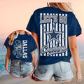 Dallas Cowboys Let Us Go Retro Striped Football Shirt - Limotees LLC