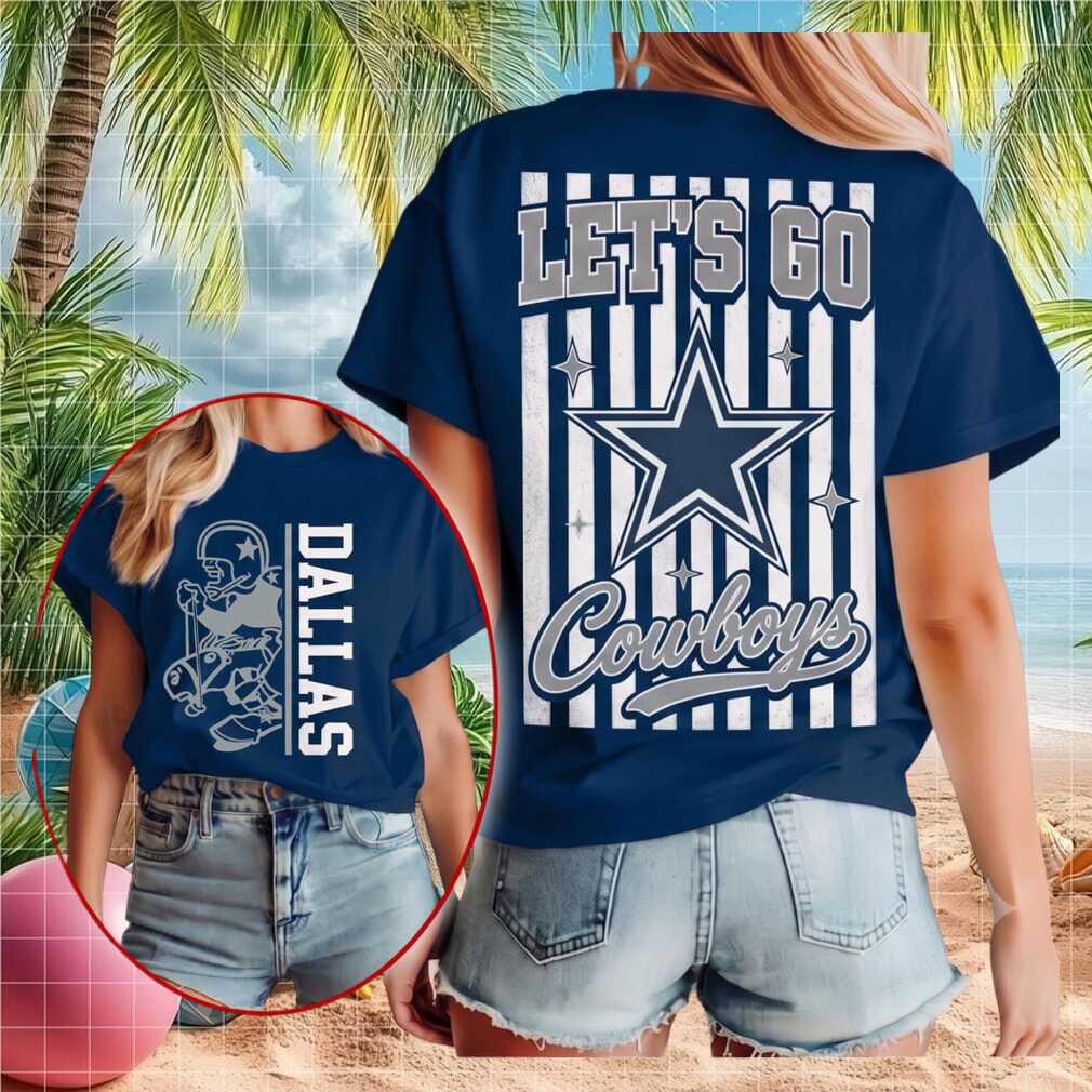 Dallas Cowboys Let Us Go Retro Striped Football Shirt - Limotees LLC