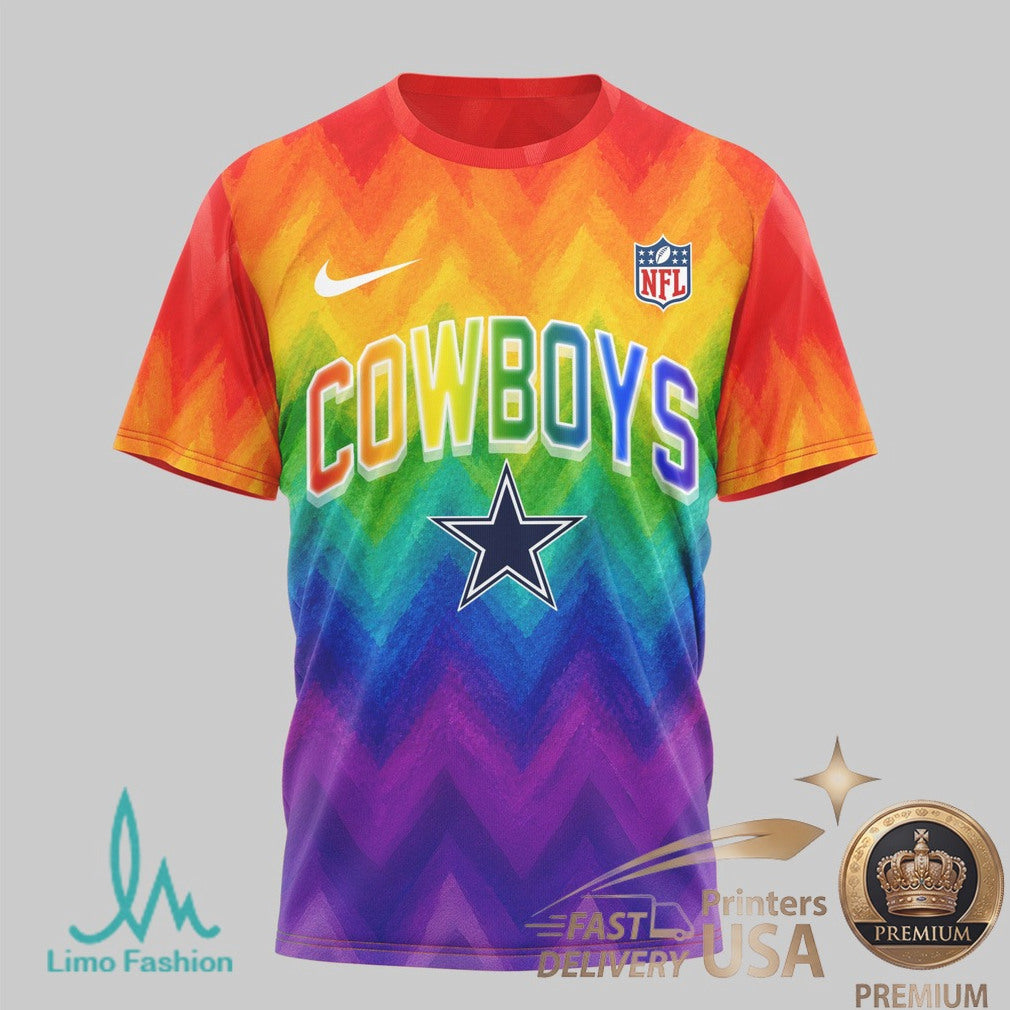 Dallas Cowboys Snoopy Pride Human Beings Rainbow T Shirt - Limotees LLC