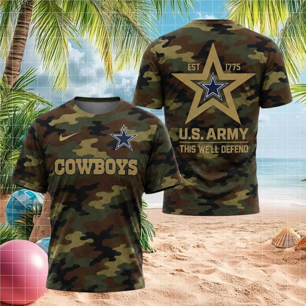 Dallas Cowboys US Army Military Camo Shirt