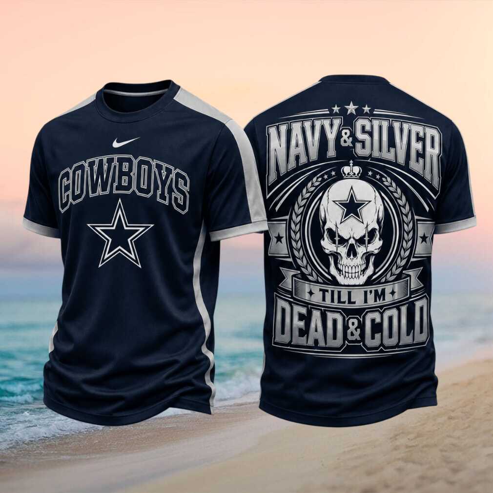 Dallas Football Skull Dead And Cold Fan Jersey Shirt