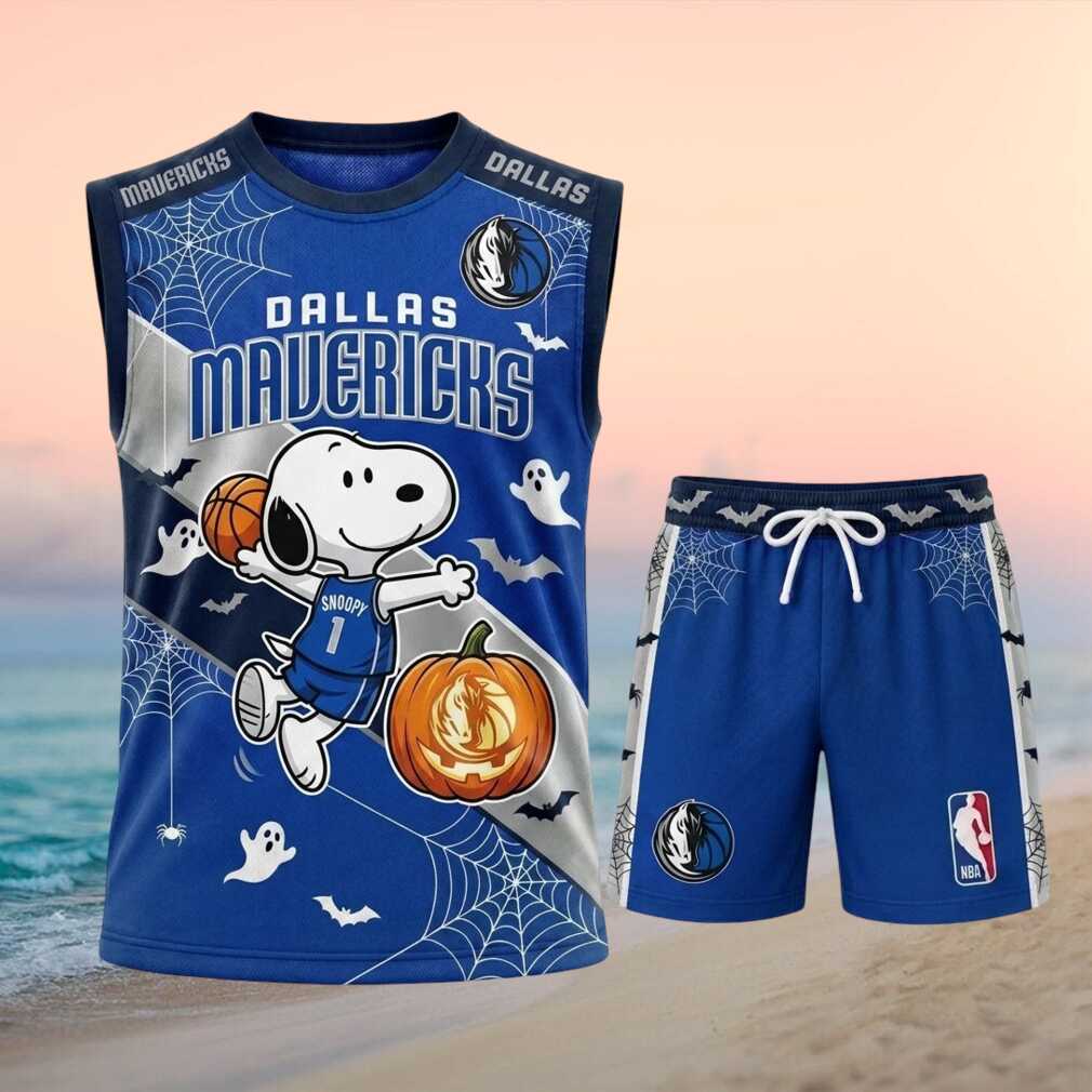 Dallas Mavericks Snoopy Halloween Pumpkin Basketball Shirt