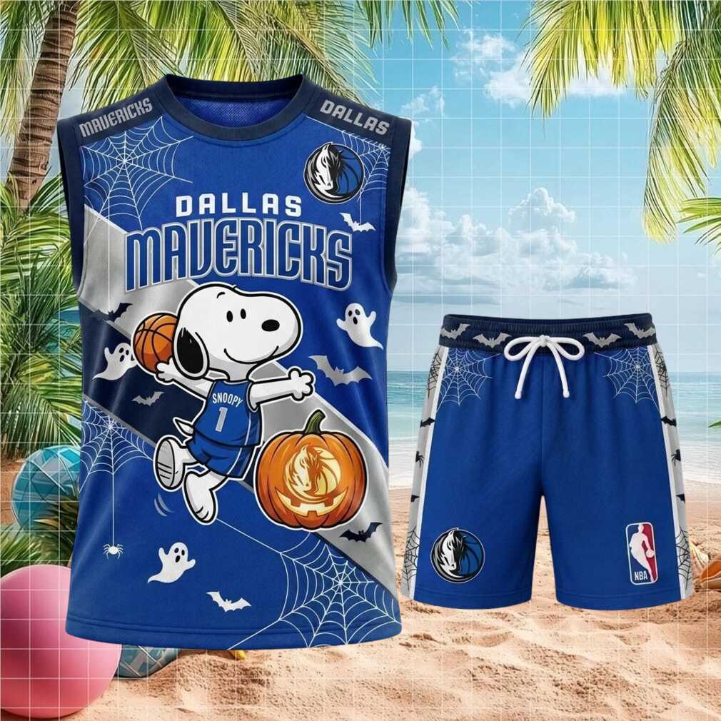 Dallas Mavericks Snoopy Halloween Pumpkin Basketball Shirt