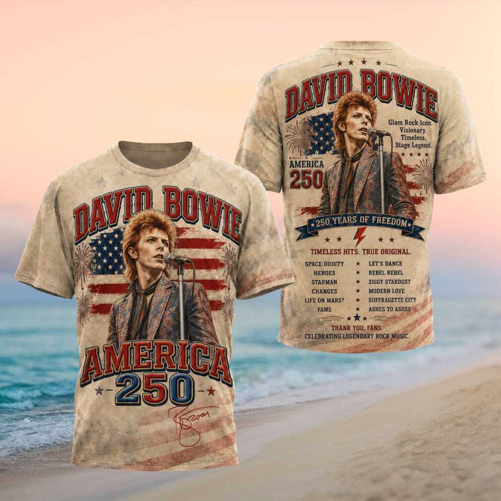 David Bowie America 250 Glam Rock Icon Patriotic Shirt - Limotees LLC