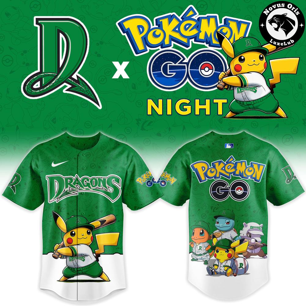 Dayton Dragons x Pokemon GO Night 2026 Limited Edition Baseball Jersey
