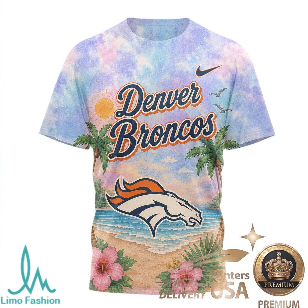 Denver Broncos Beach Parrot Tropical Summer T Shirt - Limotees LLC
