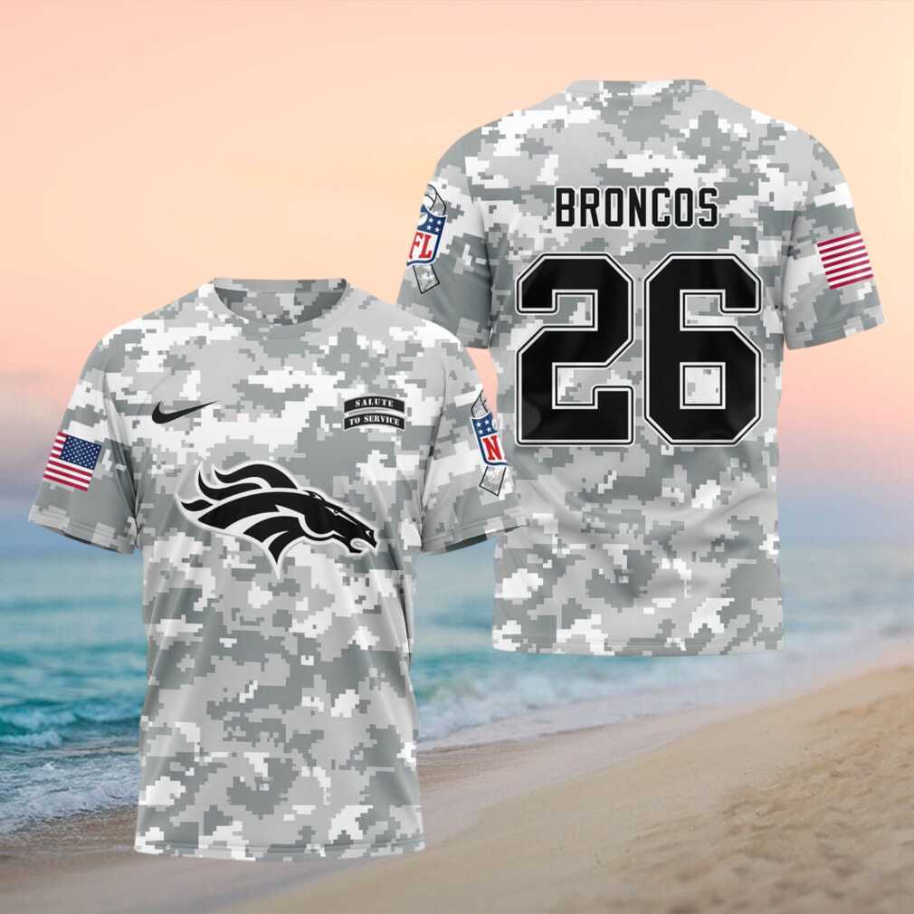 Denver Broncos Camo Salute to Service Football Shirt