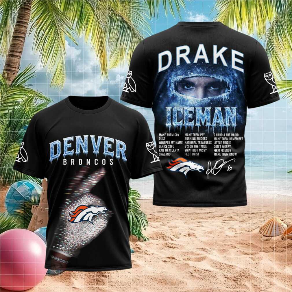 Denver Broncos Drake Iceman Rap Tee Hip Hop Graphic Shirt