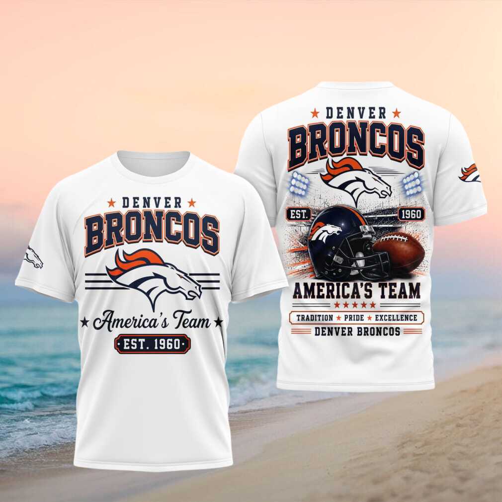 Denver Broncos Football Helmet Tradition Shirt