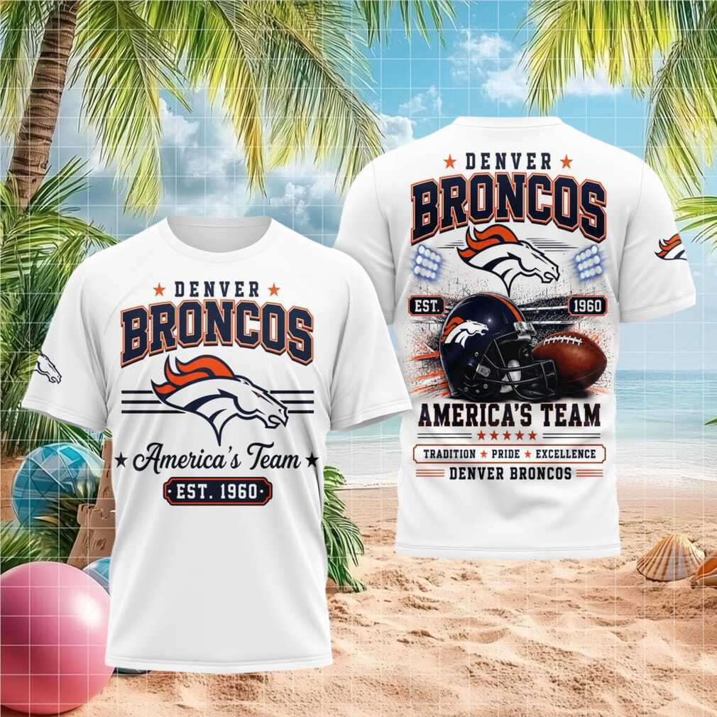 Denver Broncos Football Helmet Tradition Shirt