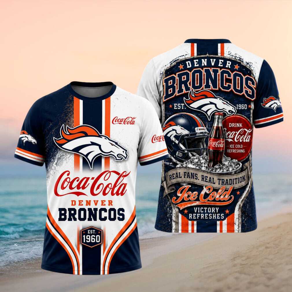 Denver Broncos Football Team Coca Cola Ice Cold Refreshing Shirt