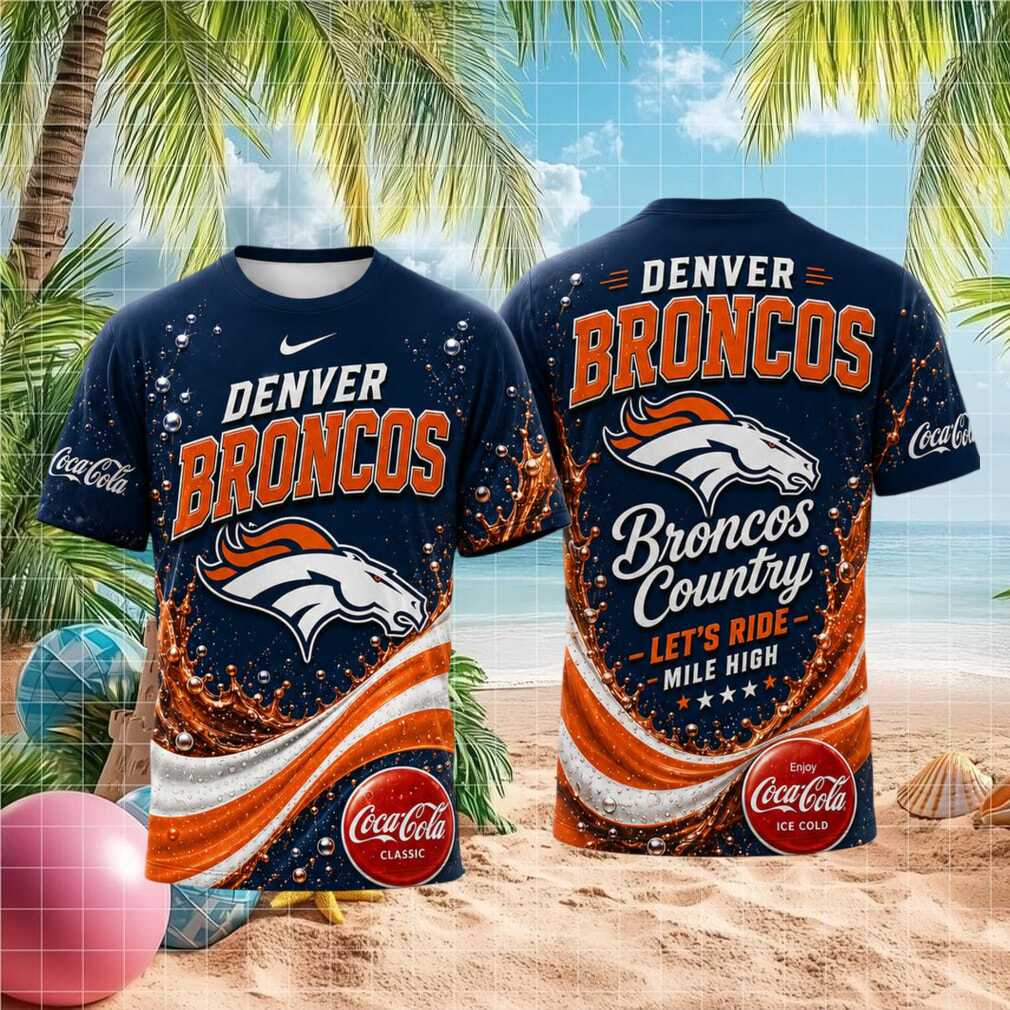 Denver Broncos Let Us Ride Soda Splash Football Shirt - Limotees LLC