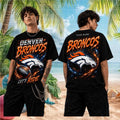 Denver Broncos Let's Ride Football Vintage Retro Lightning Fire Men Women Fans Shirt - Limotees LLC
