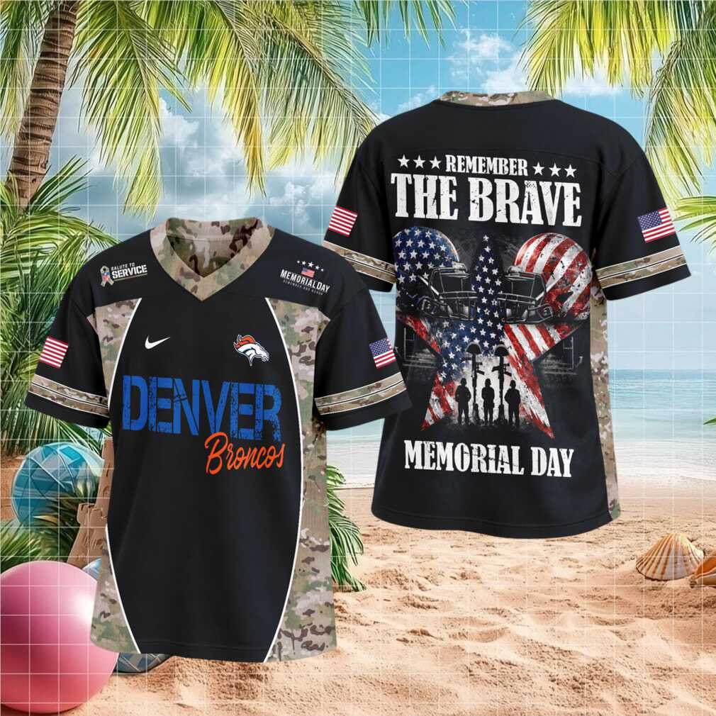 Denver Broncos Memorial Day Camo Salute To Service Football Shirt
