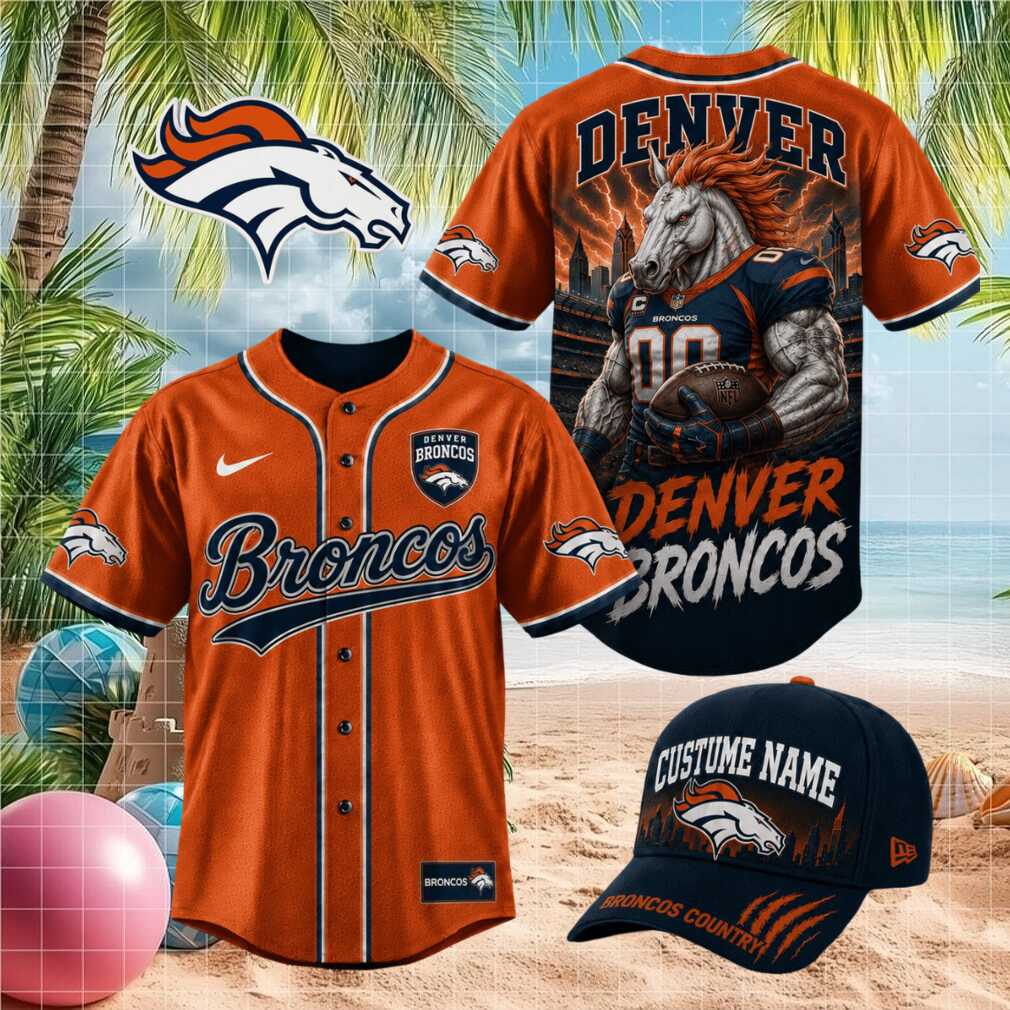 Denver Broncos Muscular Horse Broncos Country Baseball Jersey