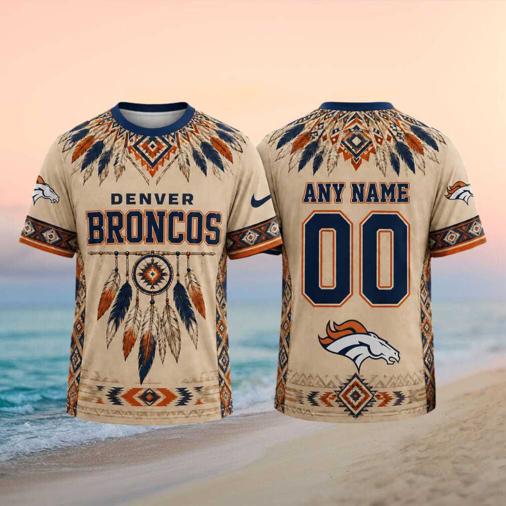 Denver Broncos Native American Tribal Feather Shirt