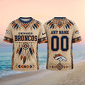 Denver Broncos Native American Tribal Feather Shirt