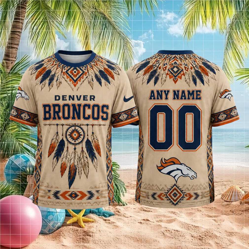 Denver Broncos Native American Tribal Feather Shirt