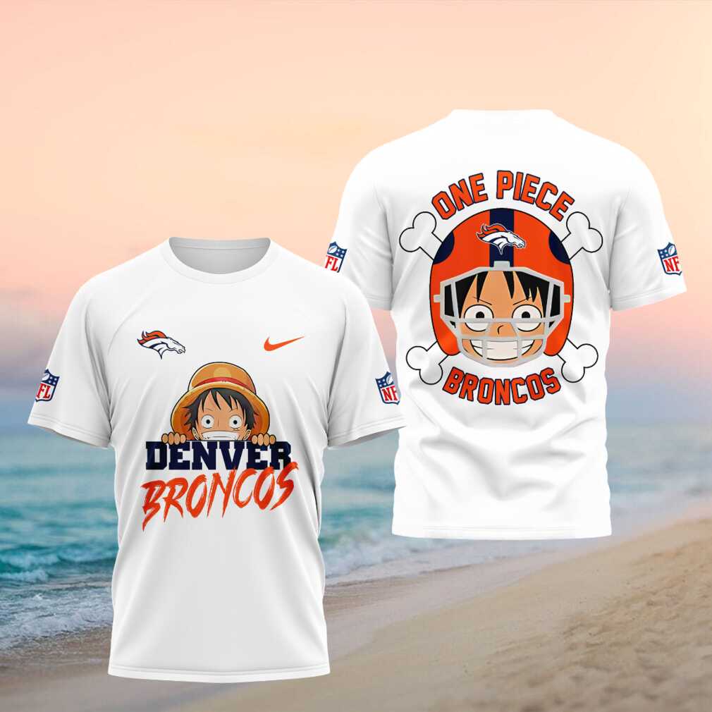 Denver Broncos One Piece Luffy Anime Football Shirt
