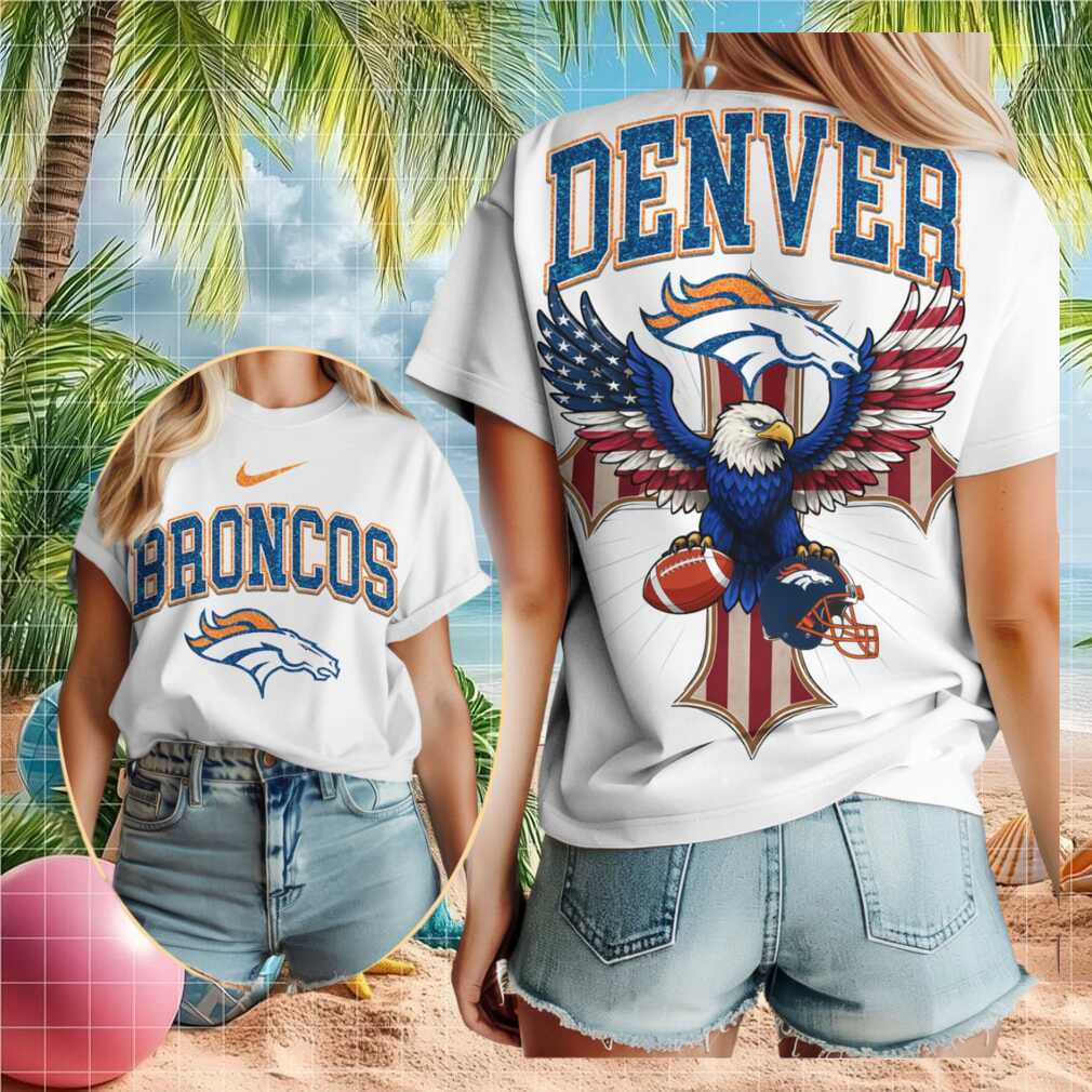 Denver Broncos Patriotic Eagle Football Shirt - Limotees LLC