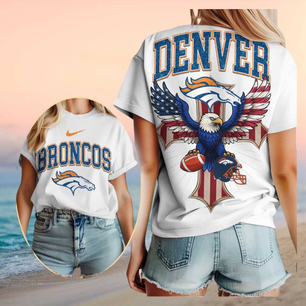 Denver Broncos Patriotic Eagle Football Shirt - Limotees LLC