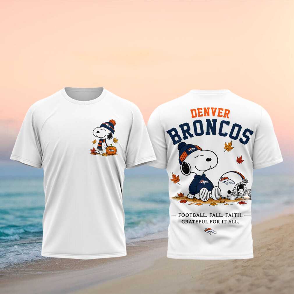 Denver Broncos Snoopy Football Fall Faith Shirt - Limotees LLC