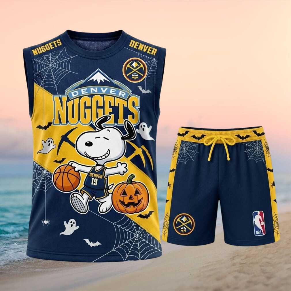 Denver Nuggets Snoopy Halloween Mountain Basketball Shirt