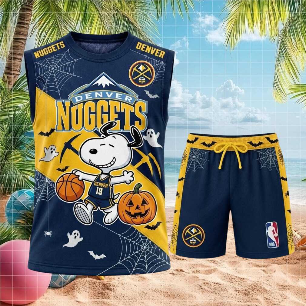 Denver Nuggets Snoopy Halloween Mountain Basketball Shirt