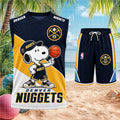 Denver Nuggets Snoopy Mascot Basketball Shorts Shirt
