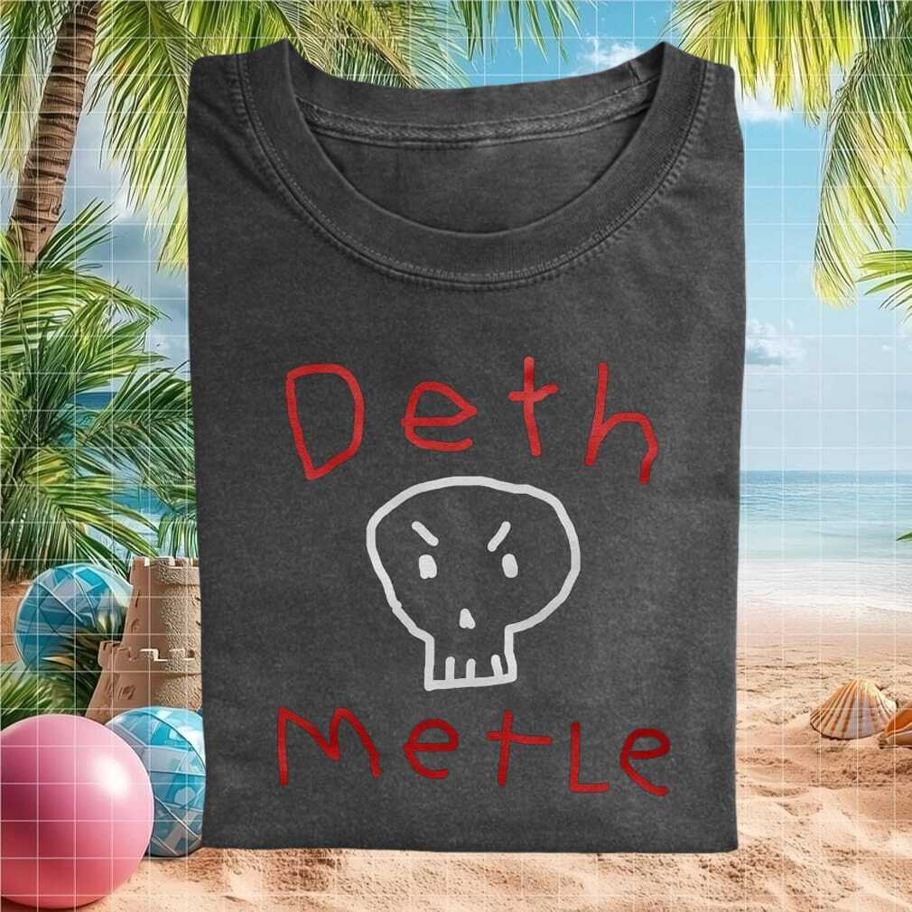 Deth Metle Funny Heavy Metal Skull Rock Music Parody T Shirt - Limotees LLC