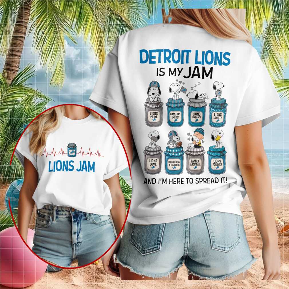 Detroit Football Peanuts Snoopy Jam Shirt