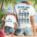 Detroit Football Peanuts Snoopy Jam Shirt