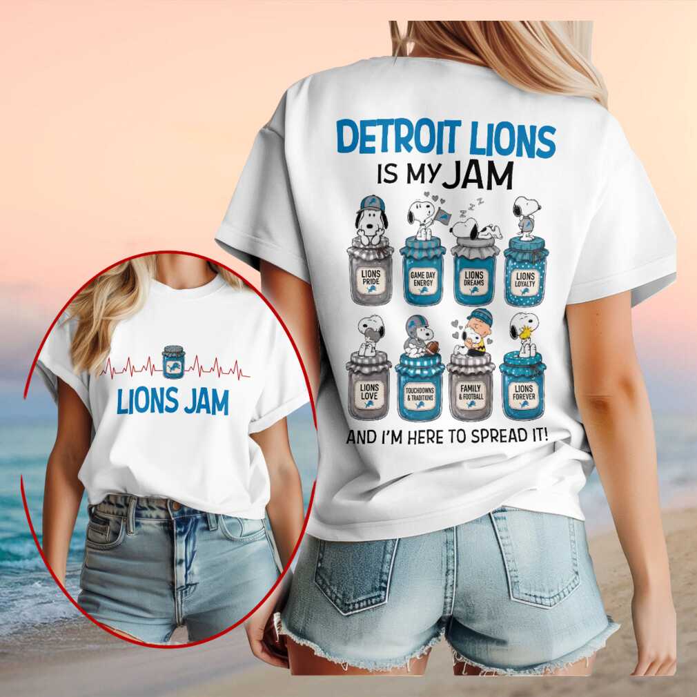 Detroit Football Peanuts Snoopy Jam Shirt
