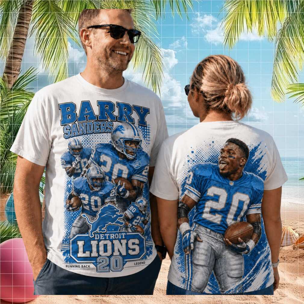Detroit Lions Barry Sanders Retro Football Legend Shirt