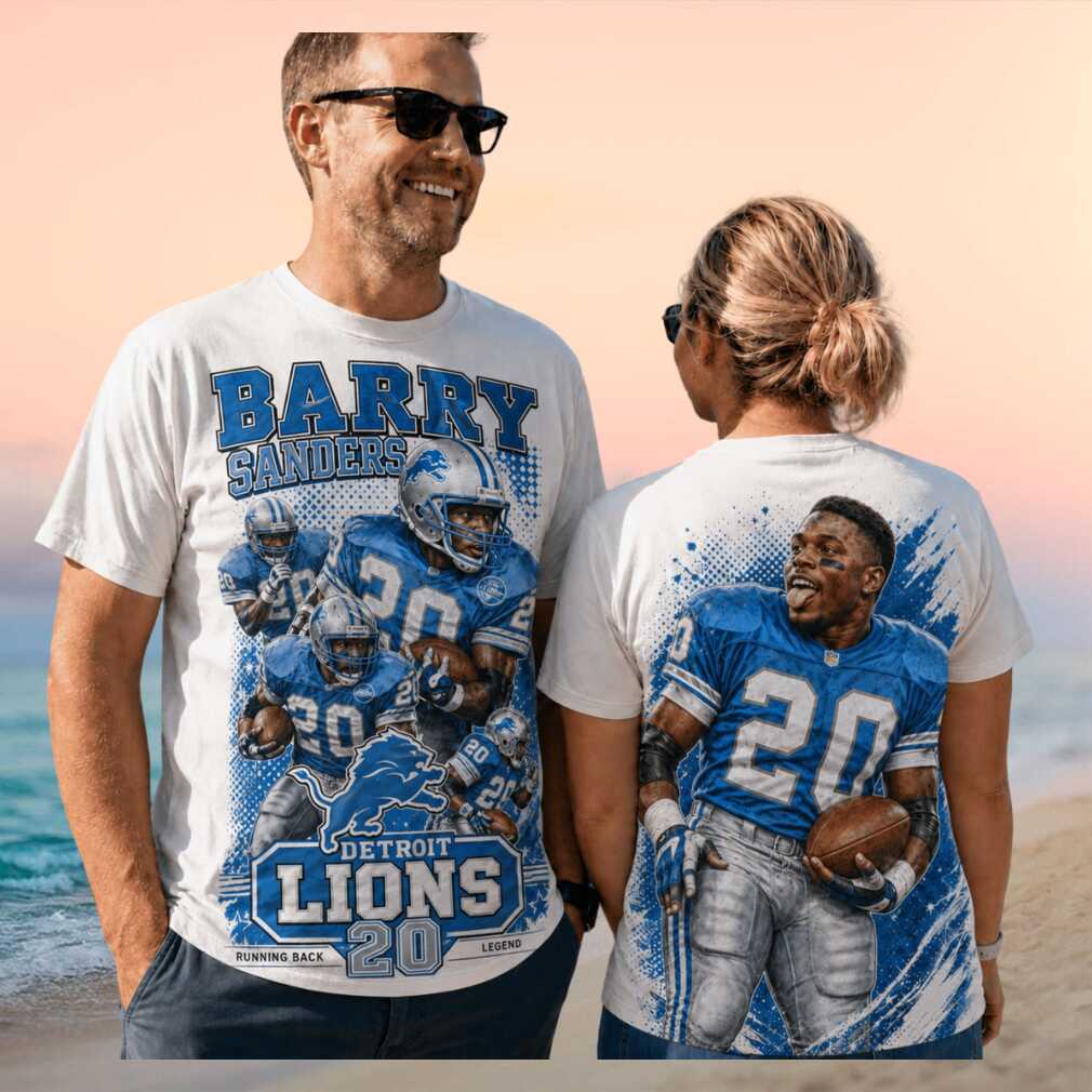 Detroit Lions Barry Sanders Retro Football Legend Shirt