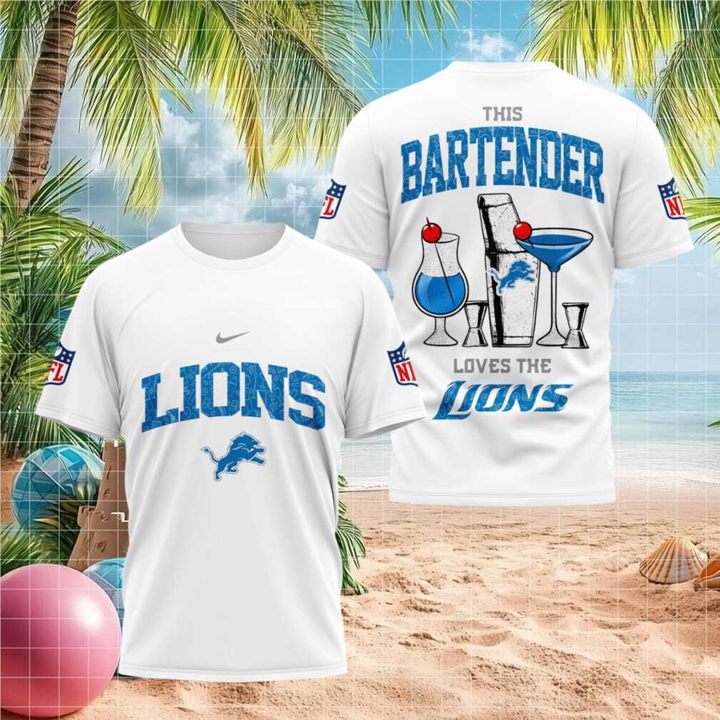 Detroit Lions Bartender Cocktail Graphic Shirt - Limotees LLC