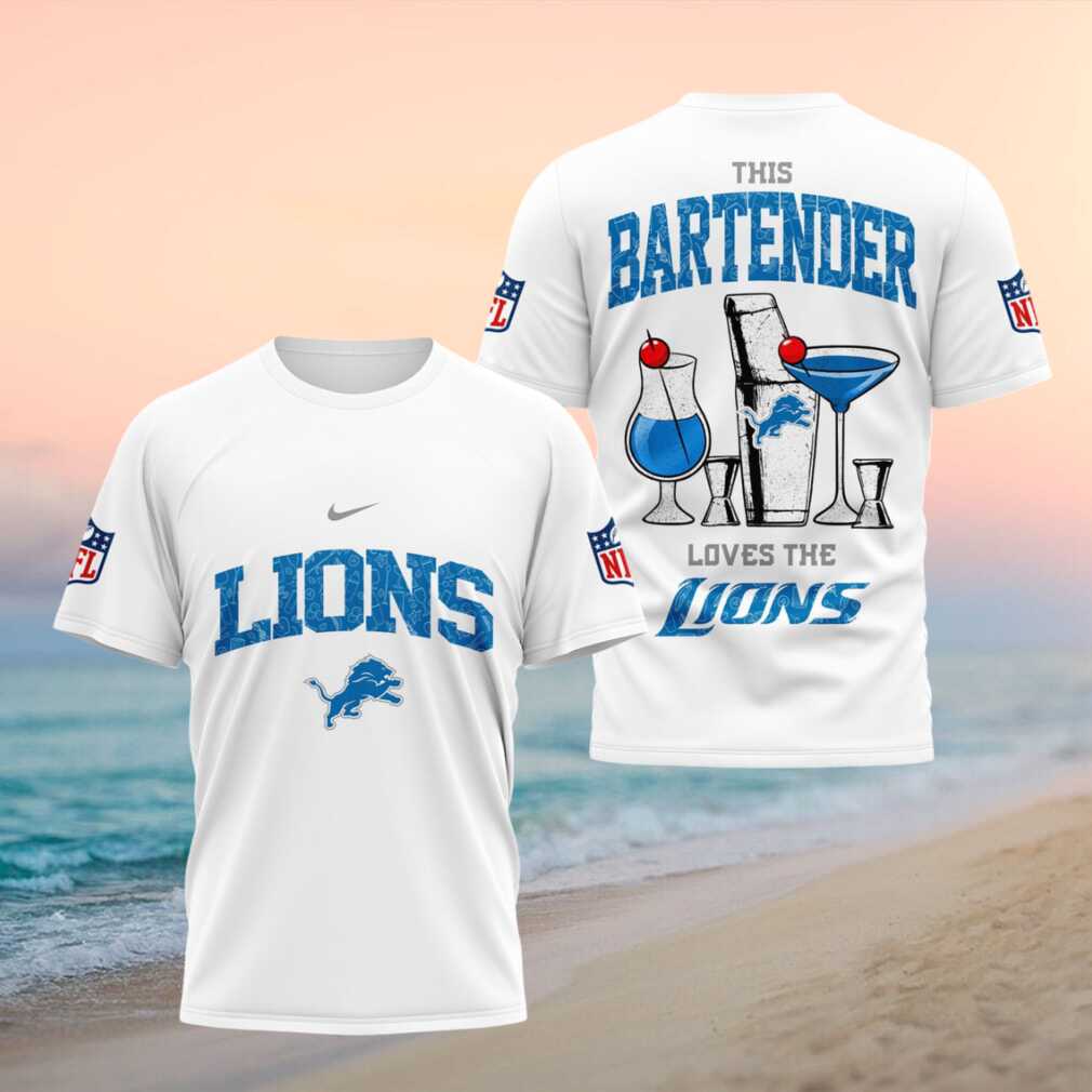 Detroit Lions Bartender Cocktail Graphic Shirt - Limotees LLC