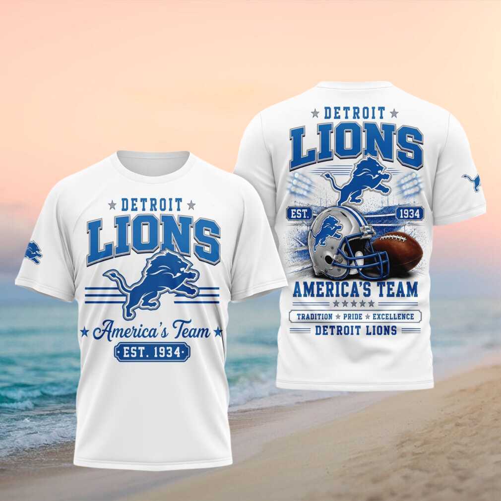 Detroit Lions Football Helmet Tradition Shirt
