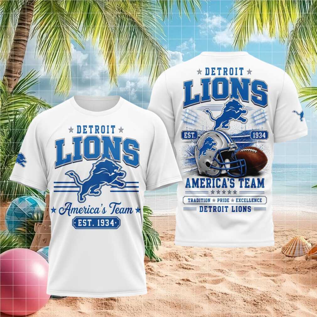 Detroit Lions Football Helmet Tradition Shirt