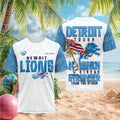 Detroit Lions Hawaiian Shirt Maui Strong Turtle Shirt