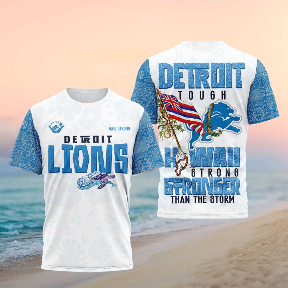 Detroit Lions Hawaiian Shirt Maui Strong Turtle Shirt