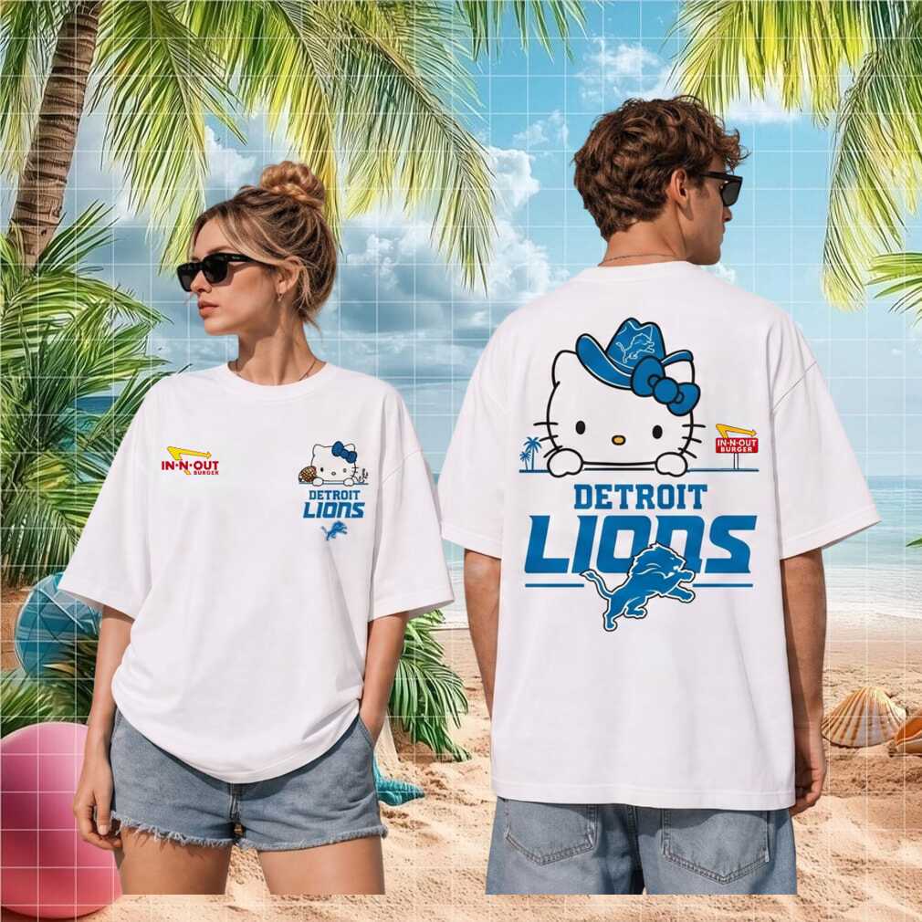 Detroit Lions Hello Kitty Cowboy Hat Shirt