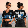 Detroit Lions Hello Kitty Custom Name Baseball Shirt