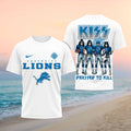 Detroit Lions Kiss Dressed To Kill Rock Band Shirt