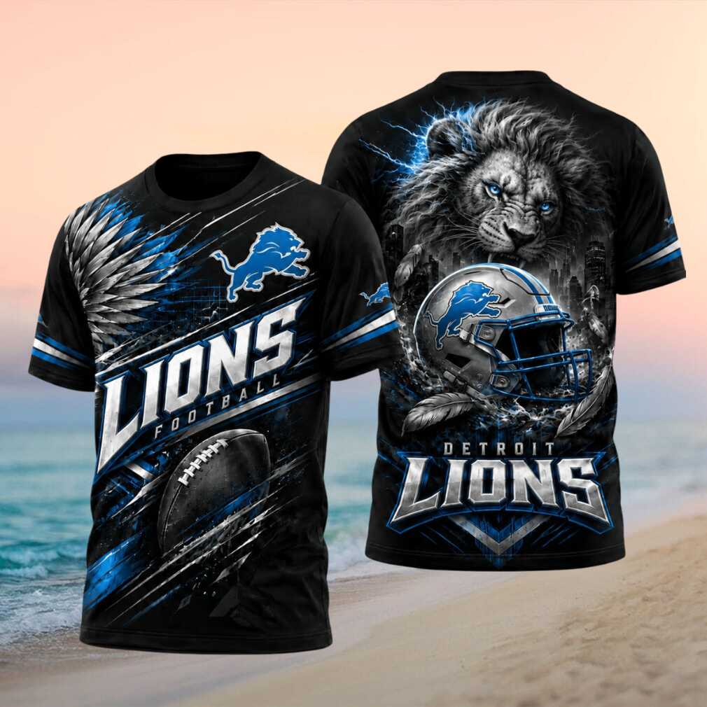 Detroit Lions Lion Mascot Football Graphic Shirt - Limotees LLC